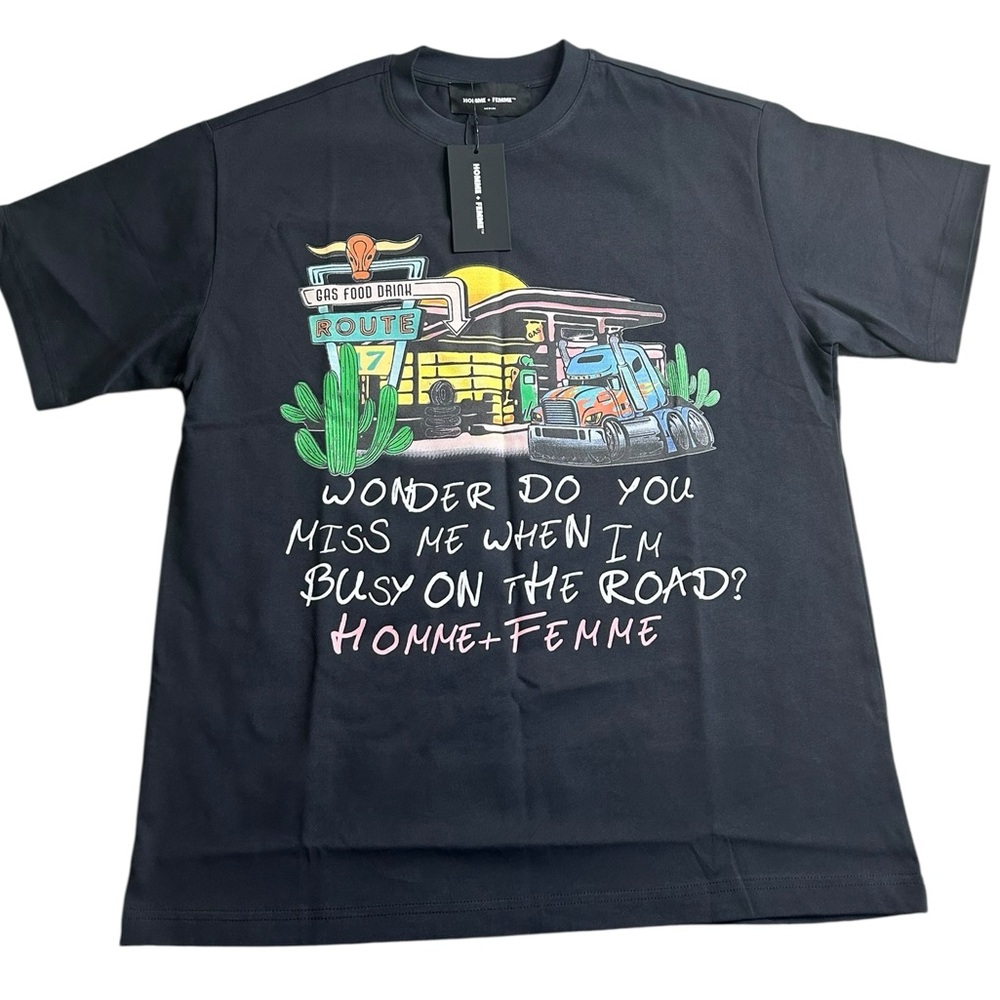 Homme + Femme Truck Stop T-Shirt‎ – Men’s Medium – Black – NWT
